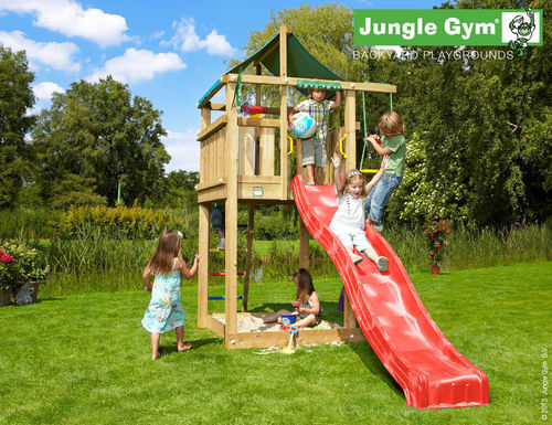 Jungle Gym Spielturm Lodge Rutsche Frei Haus