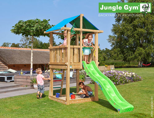 Jungle Gym Spielturm Hut + Rutsche Frei Haus